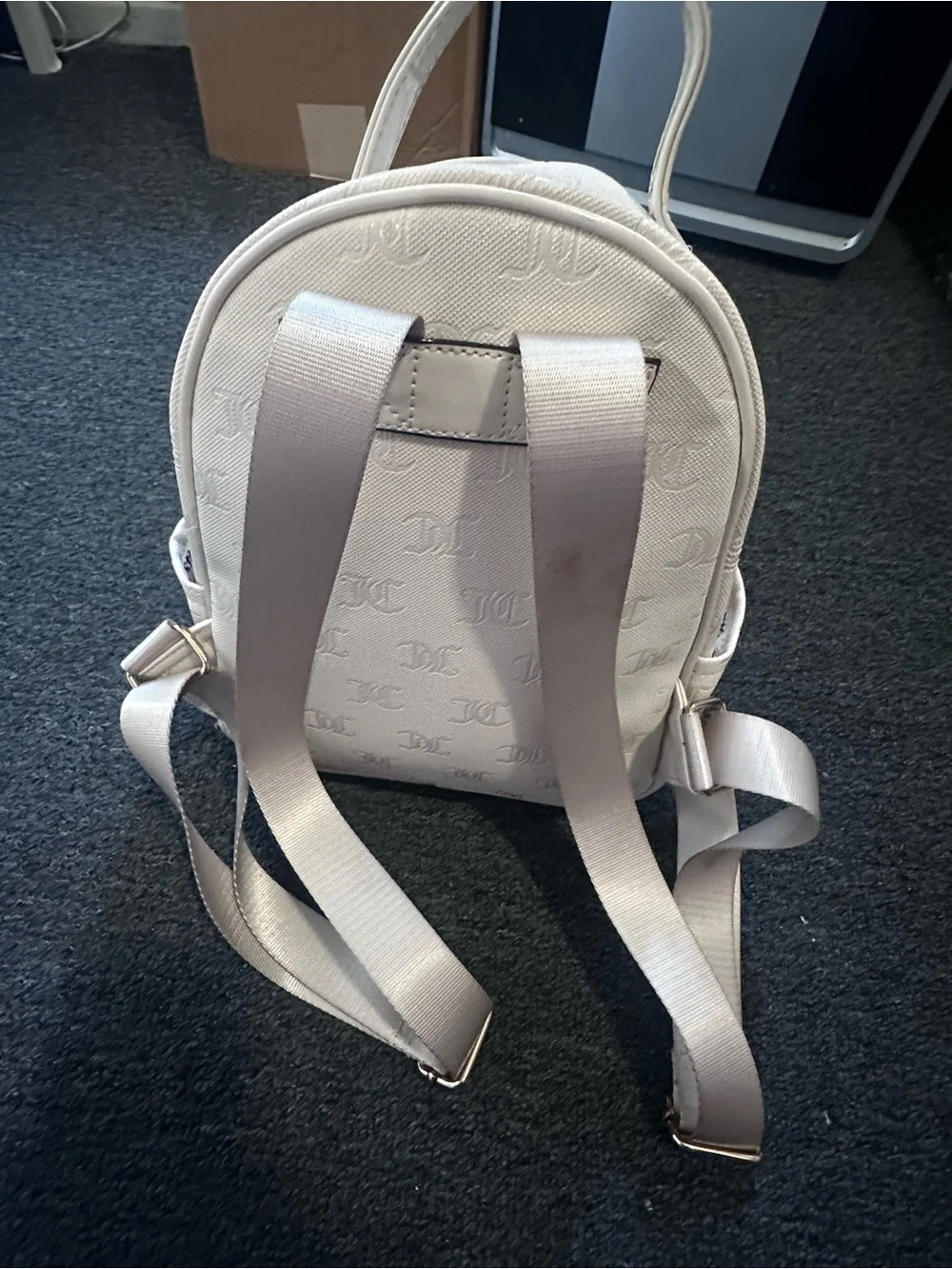 Juicy Couture Cream Mini Logo Backpack